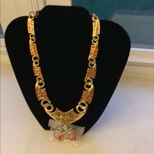 Necklace and earring set.
